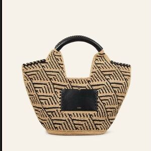 Isabel Marant Geometric Black and Tan Tote